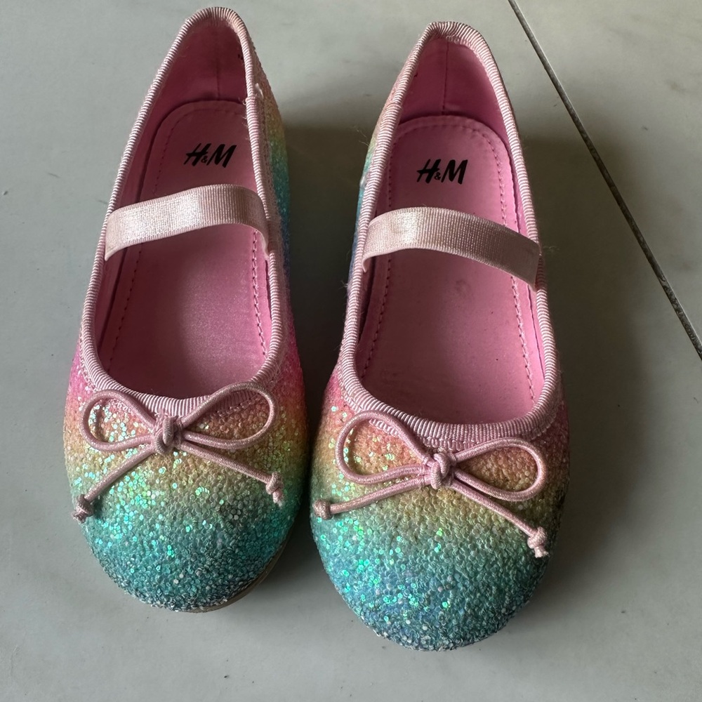 H&M Kids Rainbow Glitter Ballet Flats